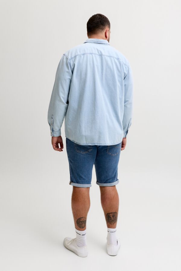 Jack & Jones PLUS Bermuda denim stretch azul