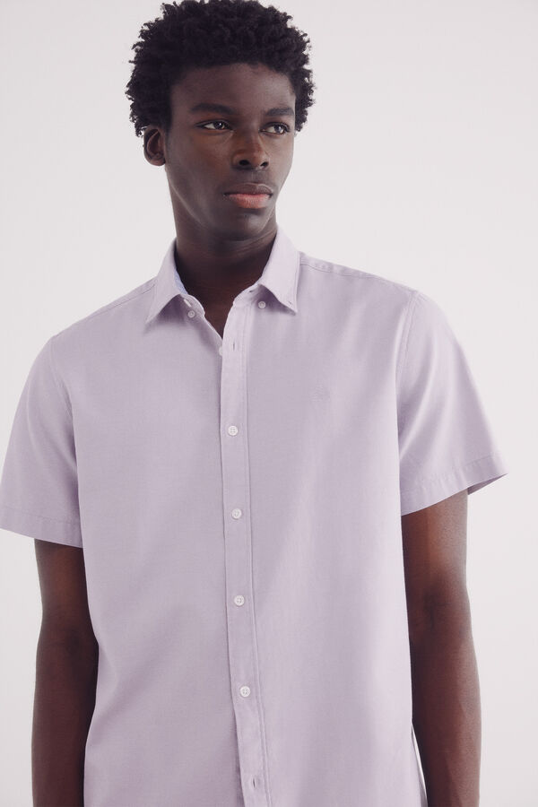 Springfield Camisa manga corta estructura bicolor fucsia