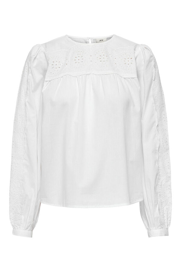 Springfield Blusa manga comprido renda branco