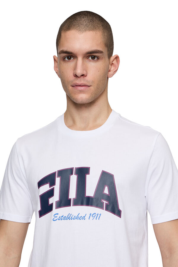 Fila T-shirt de homem de manga curta branco