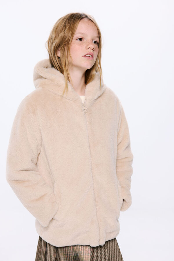 Springfield Kids Abrigo pelo ni&ntilde;a beige
