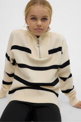 Vero Moda Girl Jersey cuello con cremallera gris