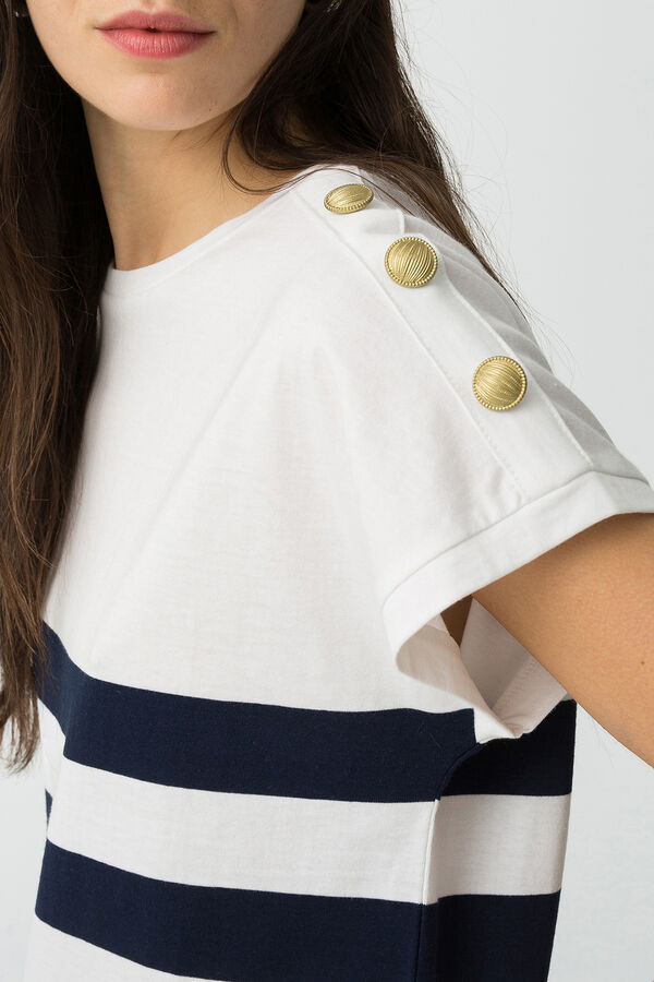 Tiffosi T-shirt &agrave;s riscas branco