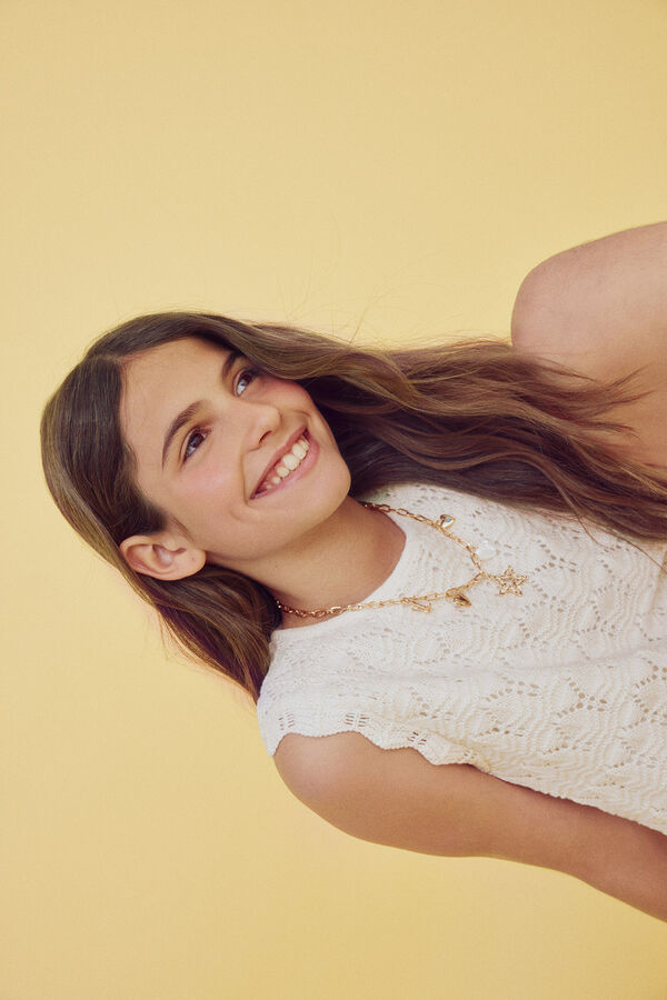 Springfield Kids Top de malha para menina bege