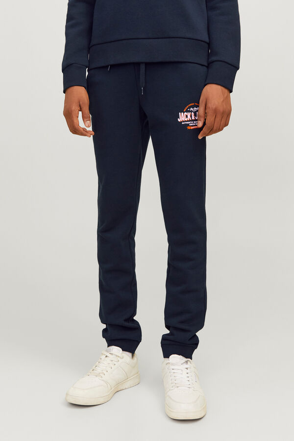Jack & Jones Junior jogger de algod&oacute;n slim fit azul