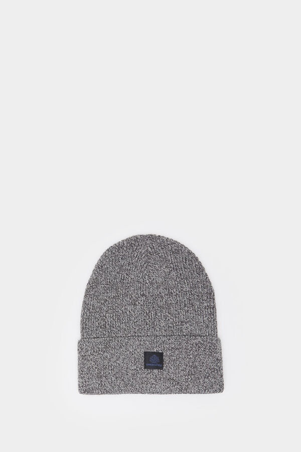 Springfield Gorro beanie reciclado punto canalé gris oscuro