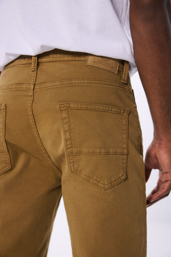 Springfield Pantal&oacute;n color slim fit nude