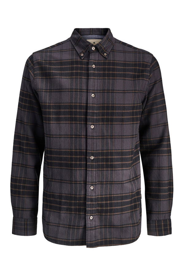 Jack & Jones PLUS Camisa cl&aacute;sica de cuadros negro