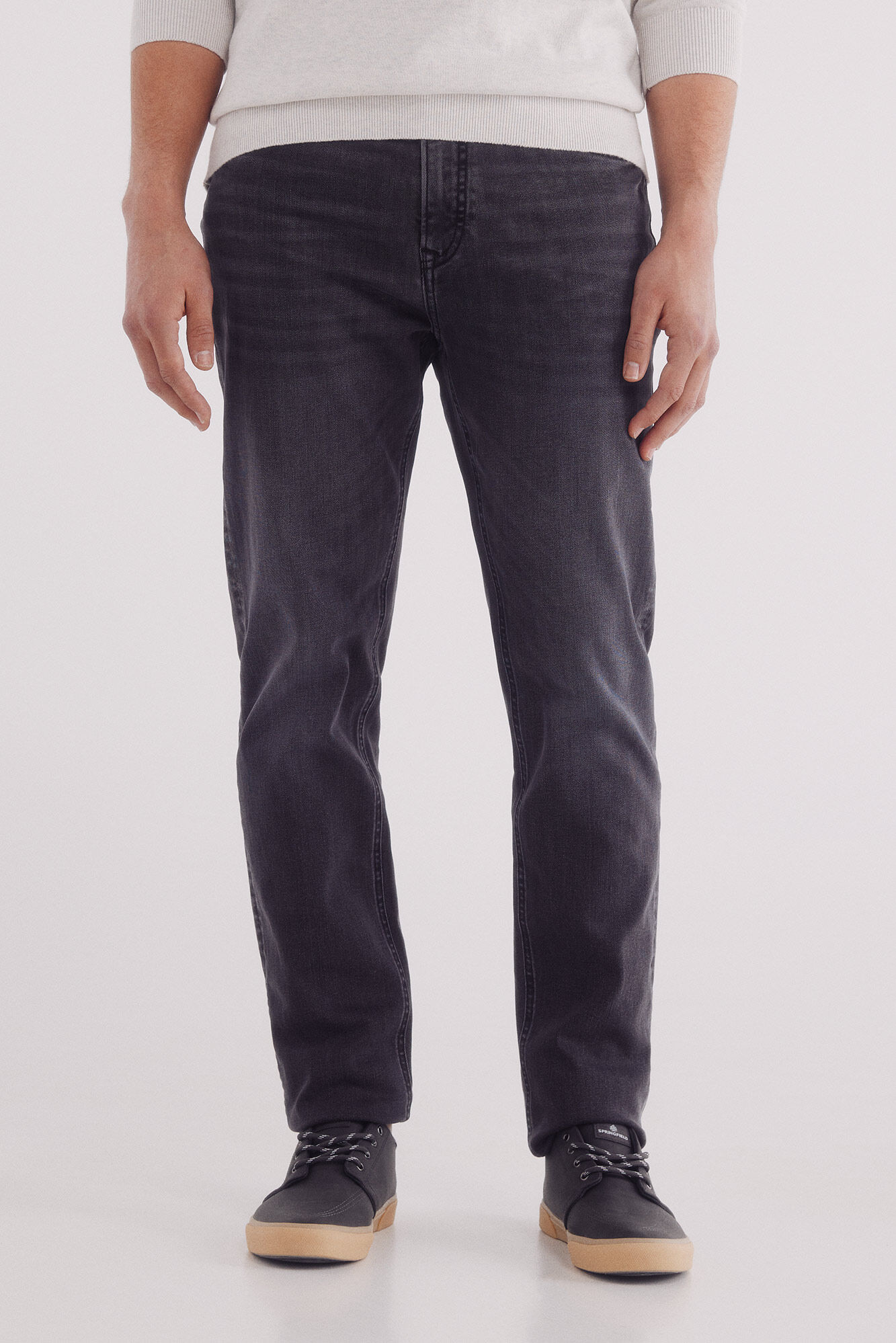 Springfield Cal&ccedil;a jeans preta justa