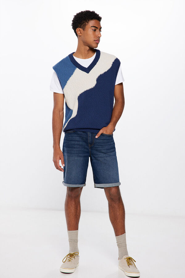 Springfield Bermuda vaquera regular fit azul