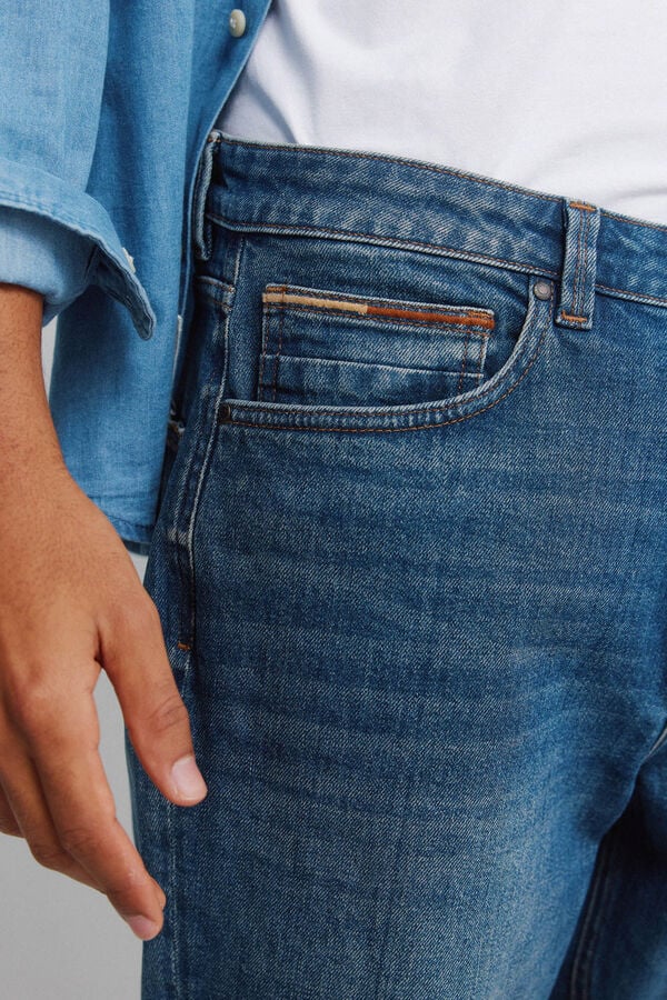 Springfield Jeans sobretintado regular fit azul