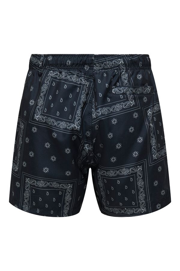 Only & Sons Fato de banho estampado preto