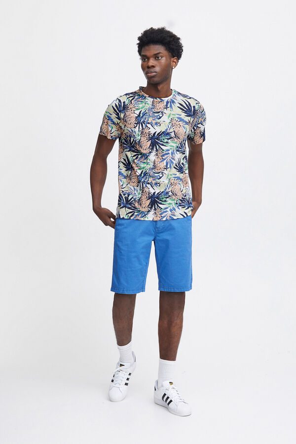 Blend Camiseta Manga Corta Estampada blanco