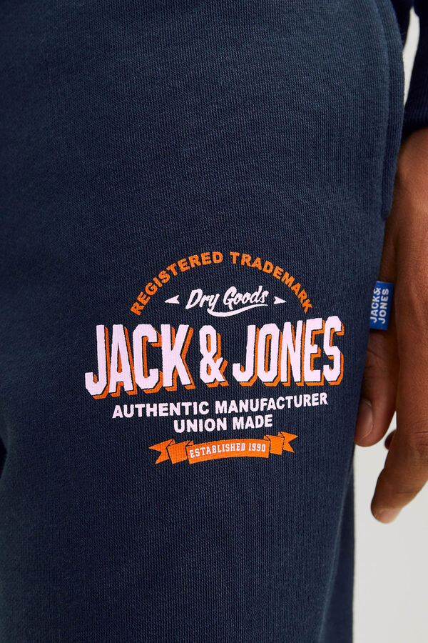 Jack & Jones Junior jogger de algod&oacute;n slim fit azul