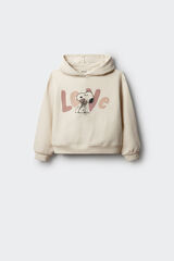 Springfield Kids Sudadera con capucha snoopy ni&ntilde;a. blanco