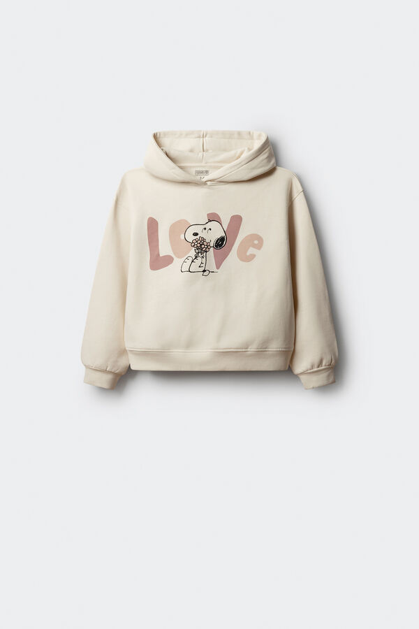 Springfield Kids Sudadera con capucha snoopy ni&ntilde;a. blanco