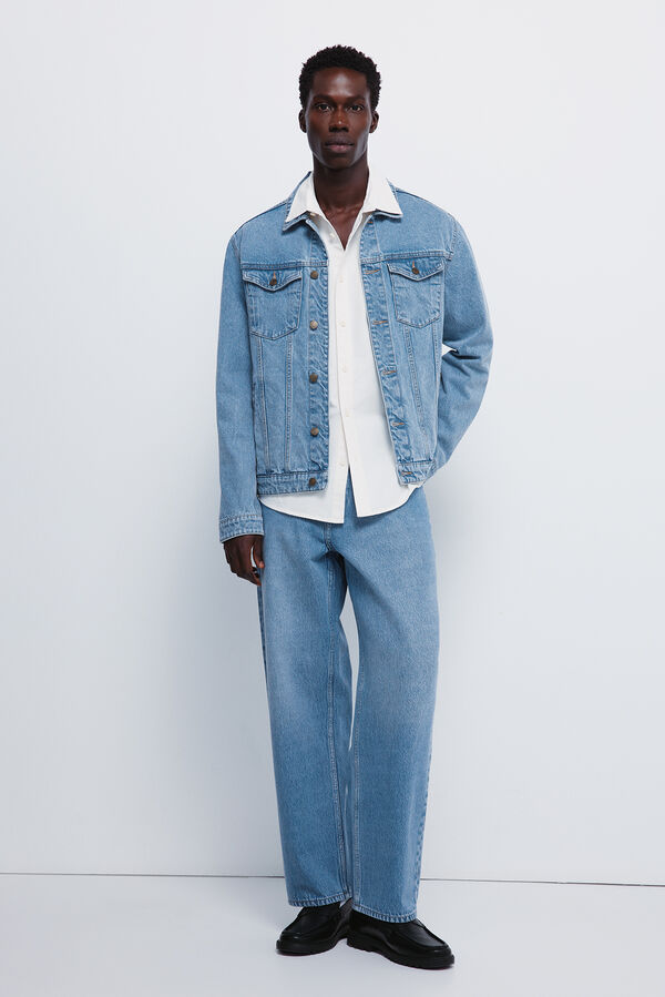 Springfield Vaquero wide leg lavado medio azul