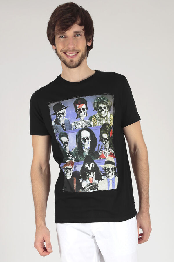 Brave Soul T-shirt estampada de manga curta preto