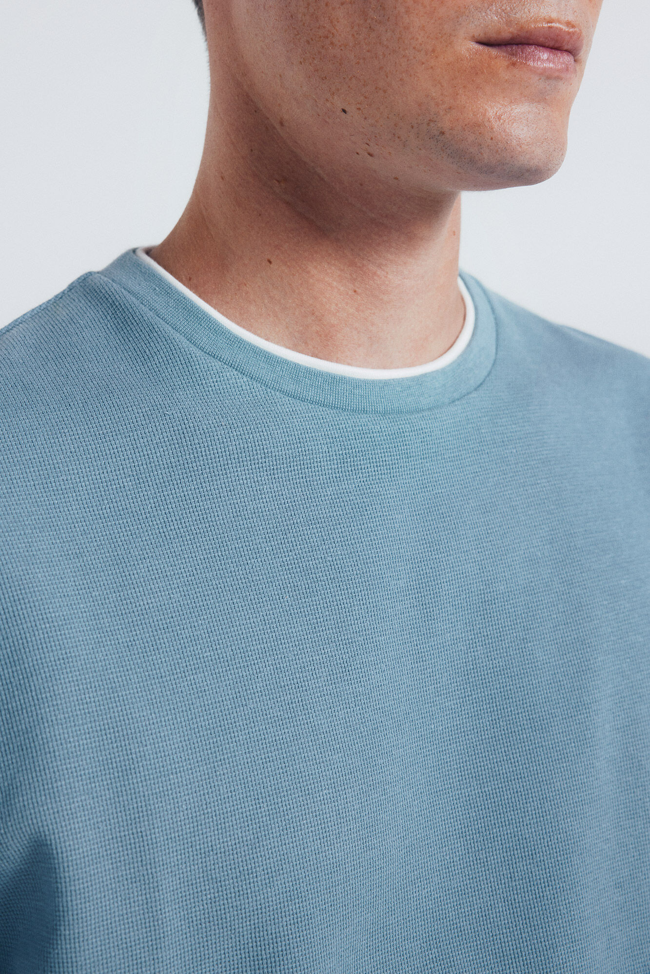 Springfield Camiseta doble mini waffle