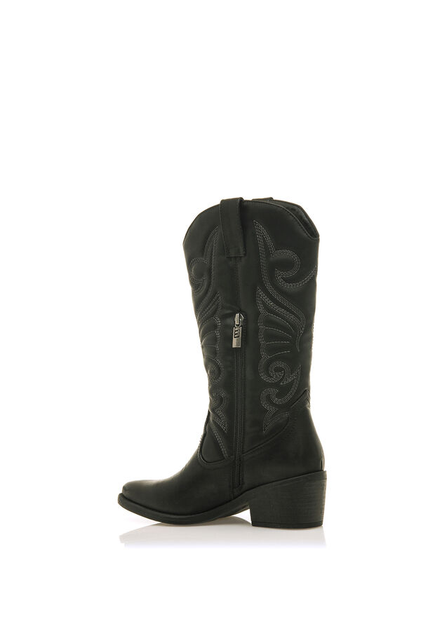 MTNG Bota estilo cowboy negro