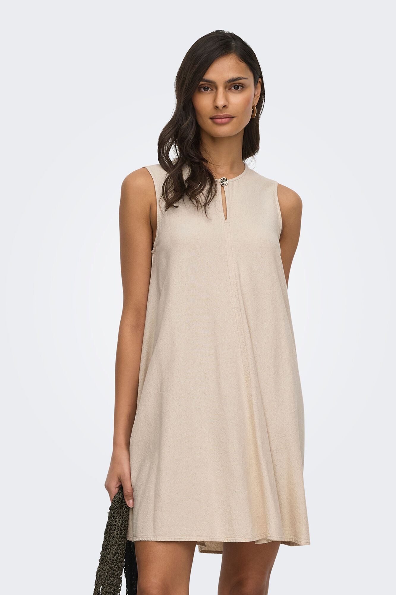 JDY Vestido curto de linho