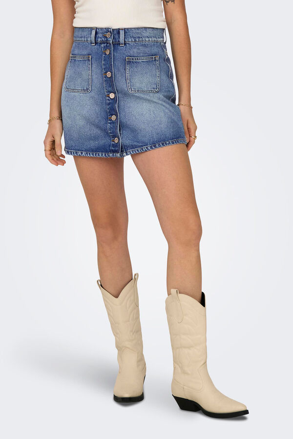 Only Saia mini denim azul