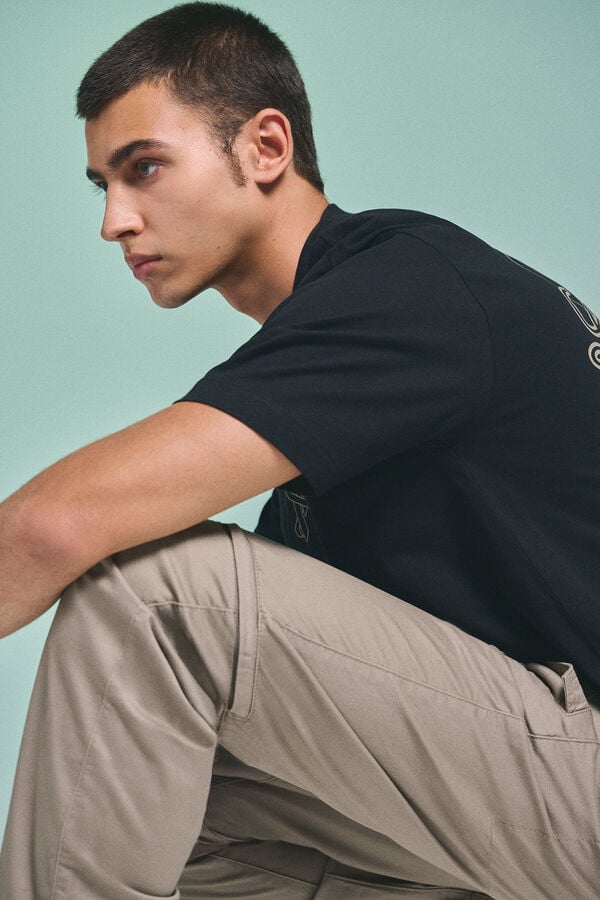 Springfield Pantal&oacute;n cargo confort slim fit nude