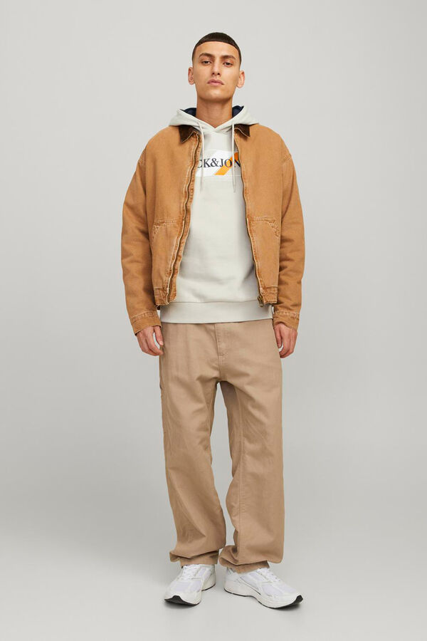 Jack & Jones Sudadera capucha est&aacute;ndar gris