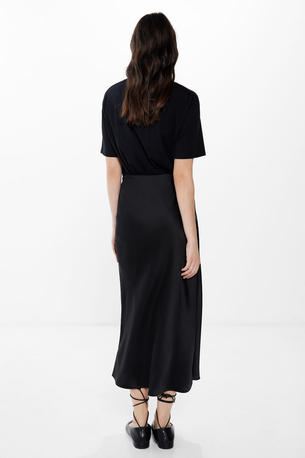 Springfield Falda Larga Satinada negro