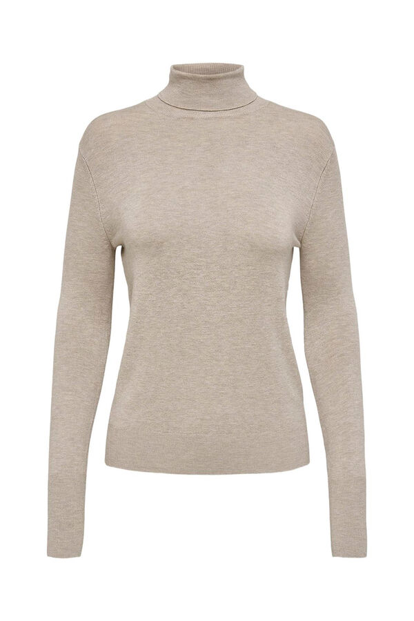 Only Jersey de cuello vuelto blanco