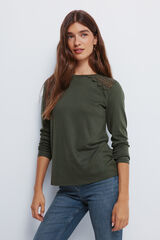 Springfield Camiseta hombros crochet kaki