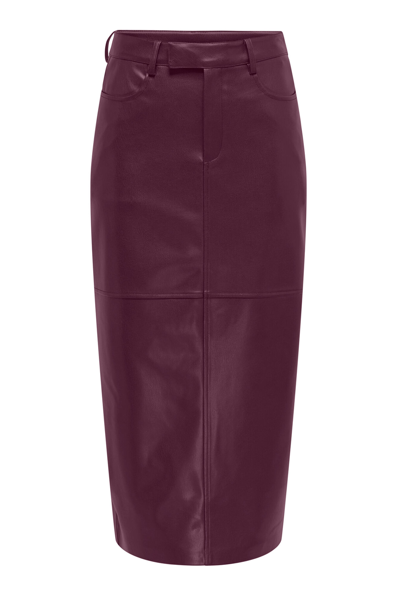 Only Falda midi piel vegana