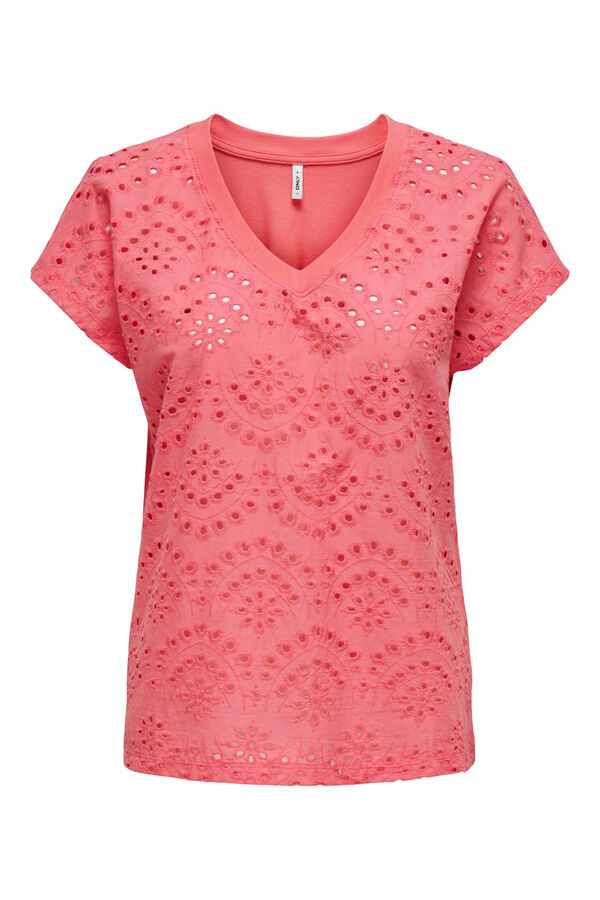 Only Top decote em V  borgonha