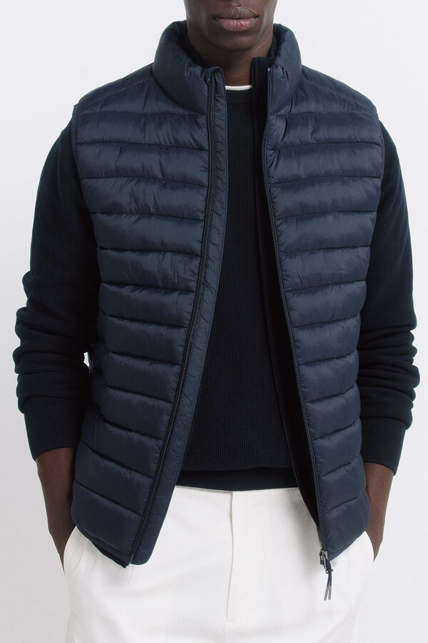 Springfield Colete acolchoado azul