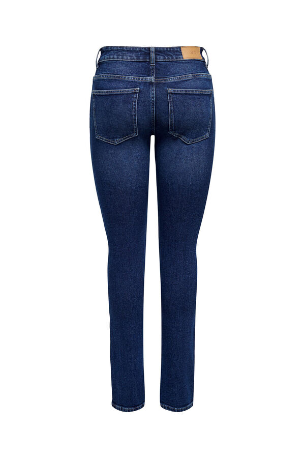 Springfield Jeans de corte direito aberturas azulado