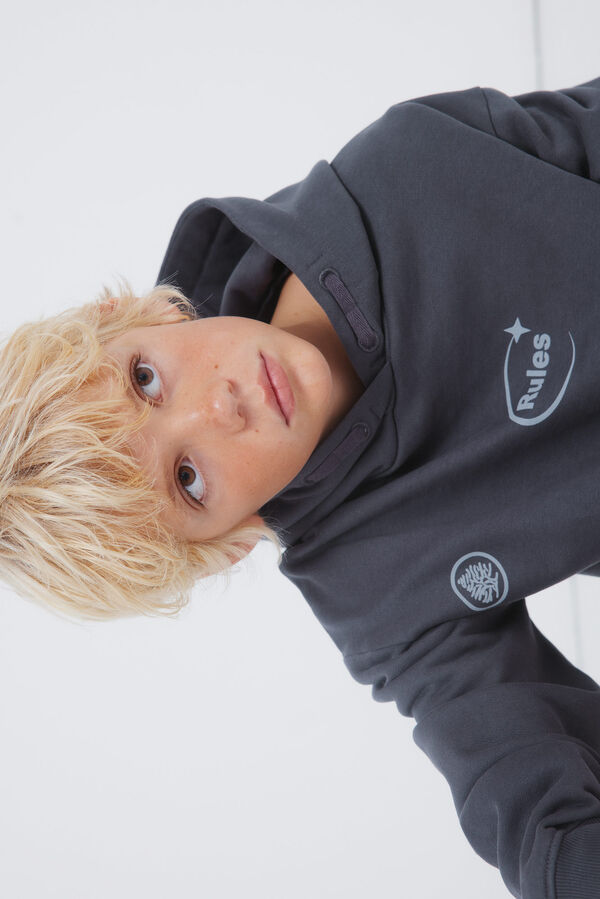 Springfield Kids Sudadera con capucha "Embrace the mess" ni&ntilde;o gris