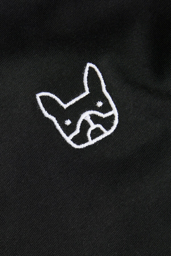 Jack & Jones T-shirt estampado de cachorro de manga manga preto