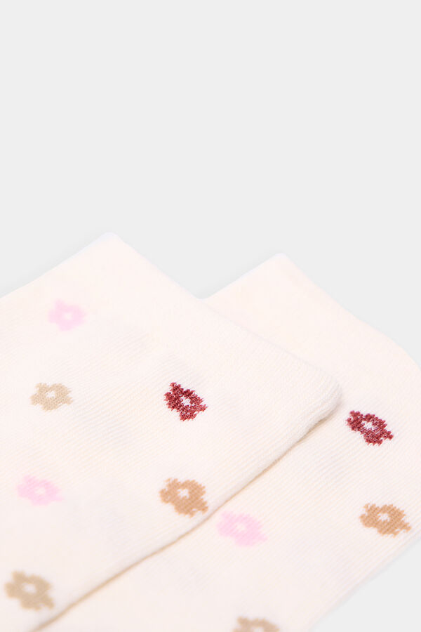 Springfield Meia longa flor retr&ocirc; estampado