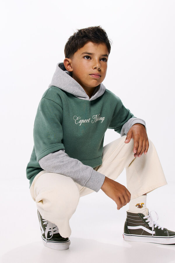 Springfield Kids Sudadera doble manga ni&ntilde;o verde