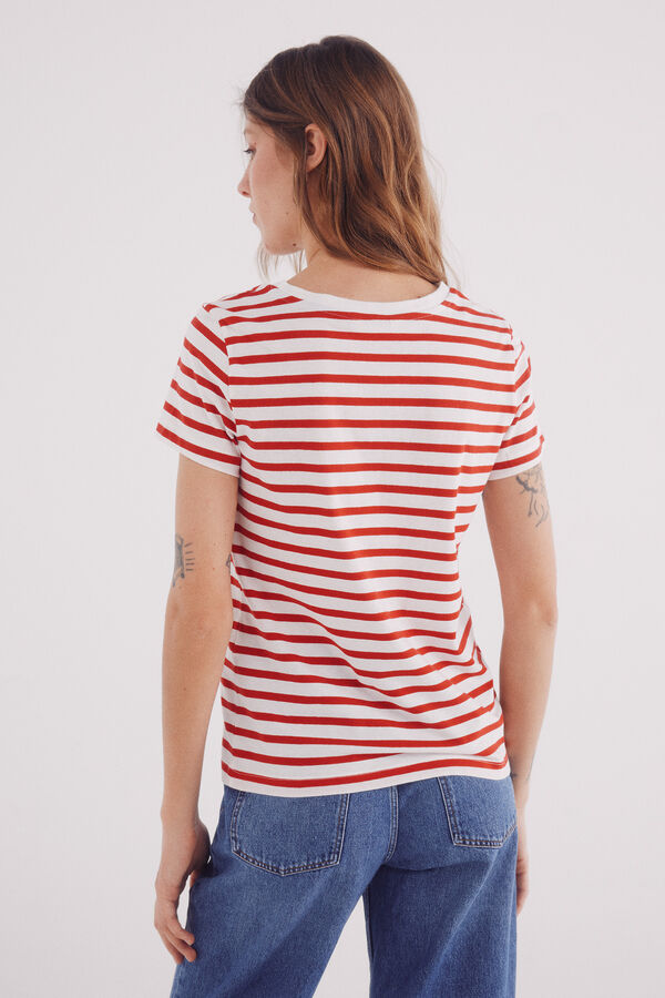 Springfield Camiseta rayas marineras rojo