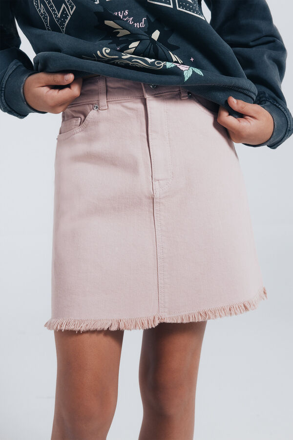 Springfield Kids Saia com franjas de menina rosa