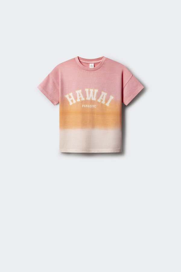 Springfield Kids Camiseta dip dye niña naranja