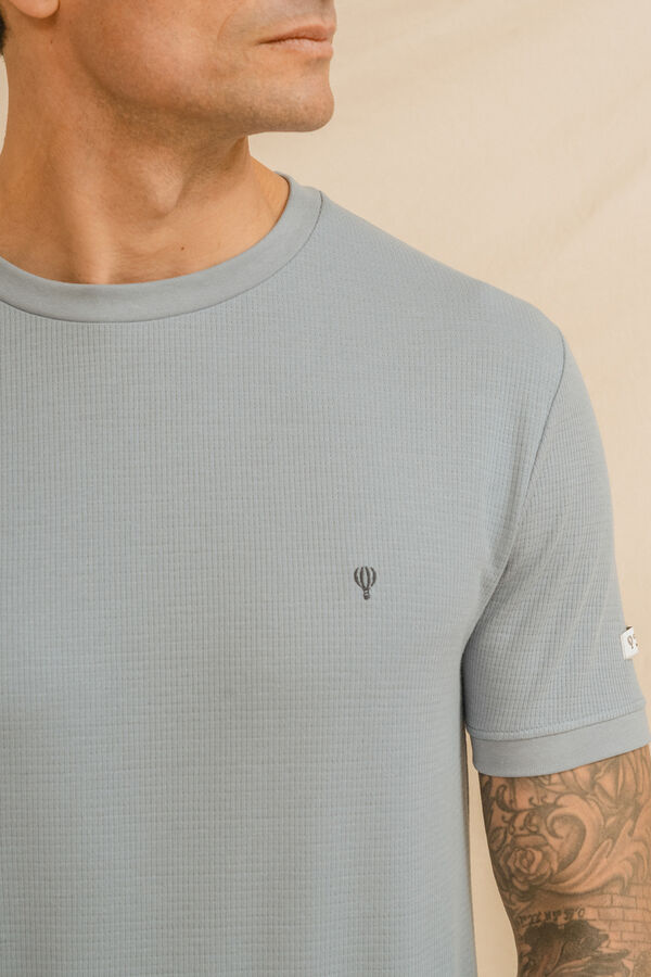 Celopman Camiseta cuadrill&eacute; azul