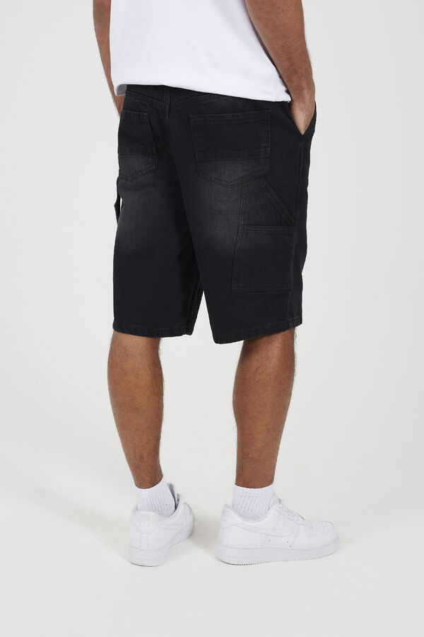 Brave Soul Shorts denim soltos cinzento