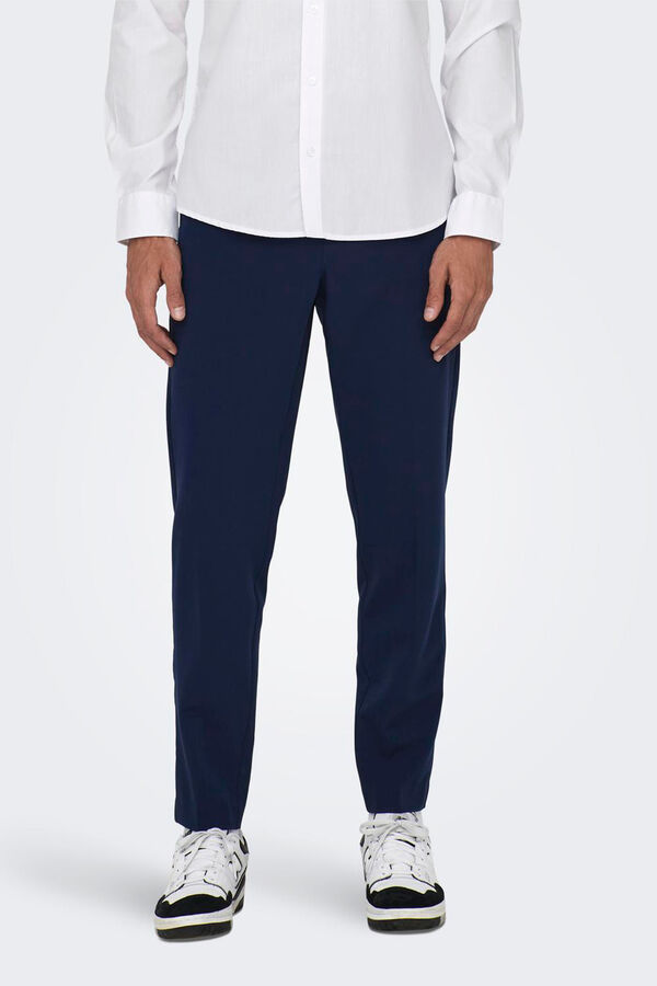 Only & Sons Calça de terno slim fit para homem azul
