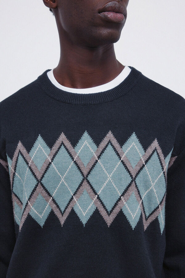 Springfield Jersey jacquard X'mas azul