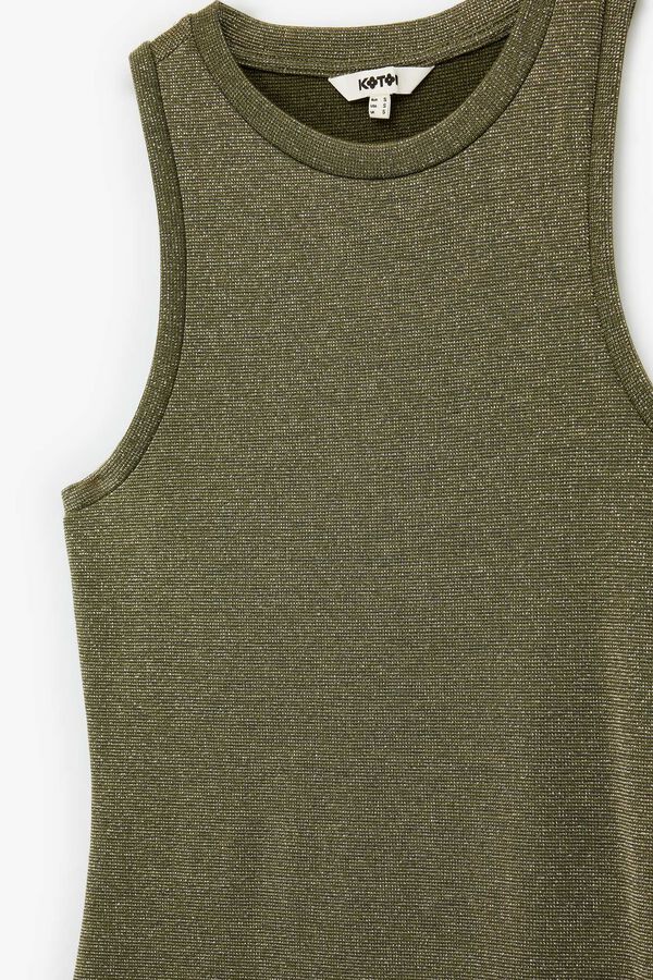Koton Vestido justo brilhante estampado