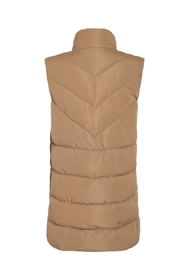 Noisy May Chaleco largo acolchado tostado