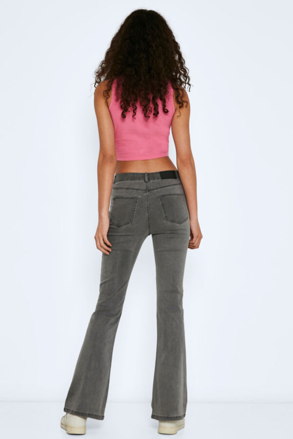 Noisy May Top cropped manga sisa morado/lila