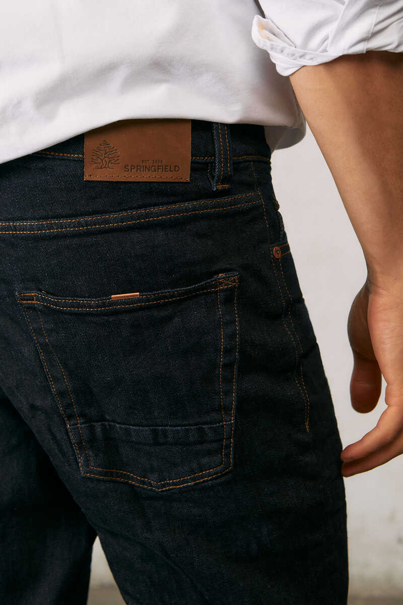 Springfield Jeans slim comfort crop lavagem desbotada marinho